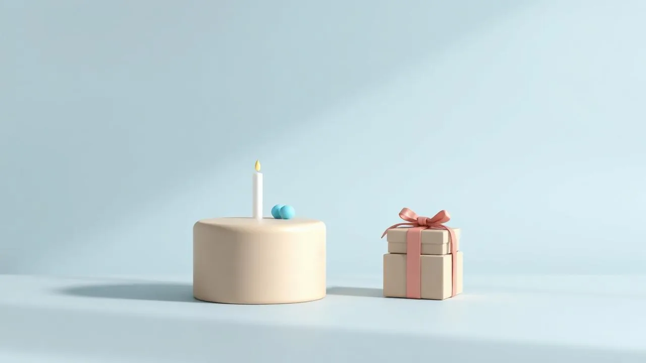 Darilo za rojstni dan: kako izbrati nakit, ki ga bo dejansko nosila Minimalističen 3D prikaz elegantnega darila za rojstni dan punce